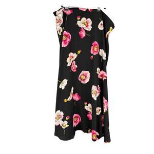 Vintage Koret Maxi Skirt 18 Pink Floral Flowy Girly Nature Peony
